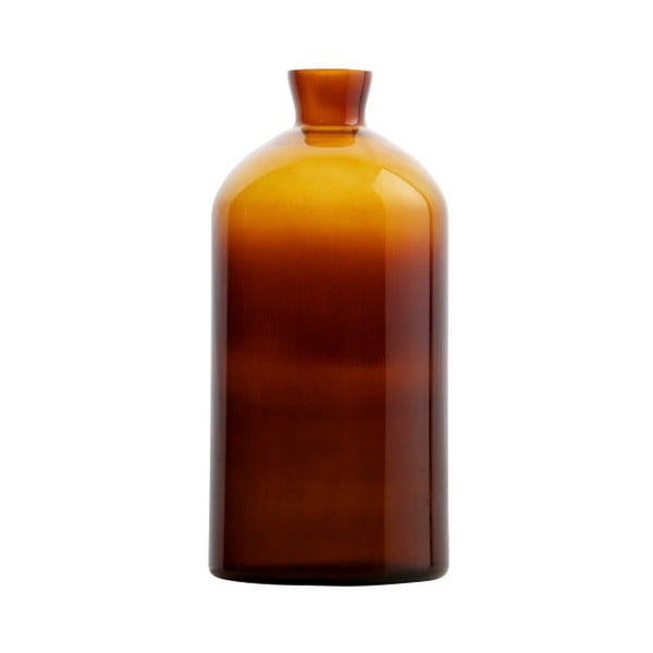 Tmavě oranžová skleněná váza BePureHome Chemistry, výška 40 cm