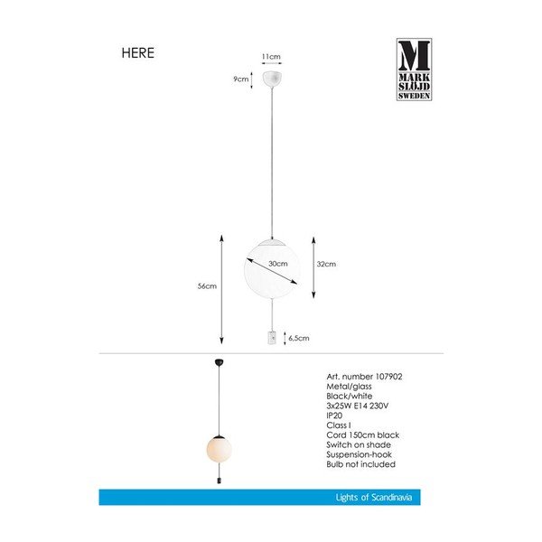 Висящо осветително тяло Pendant 3L Here - Markslöjd-image-3