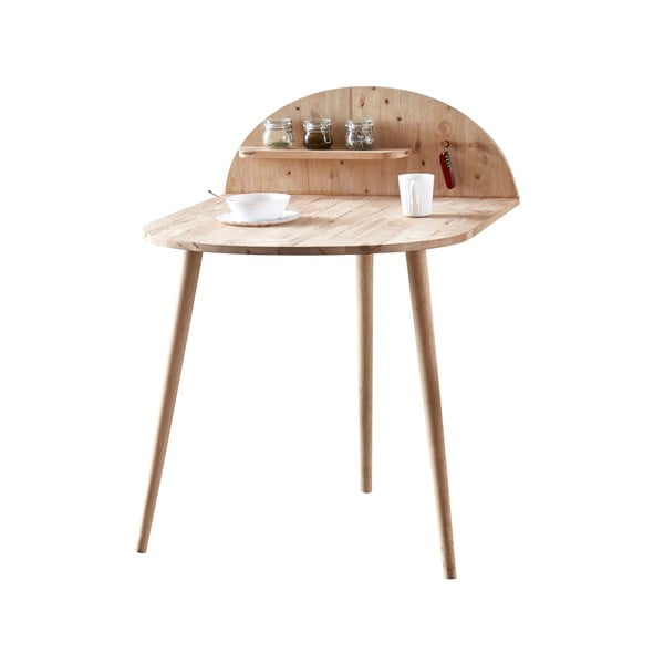 Трапезна маса до стената с рафт за съхранение Ted - DEEP Furniture-image-2