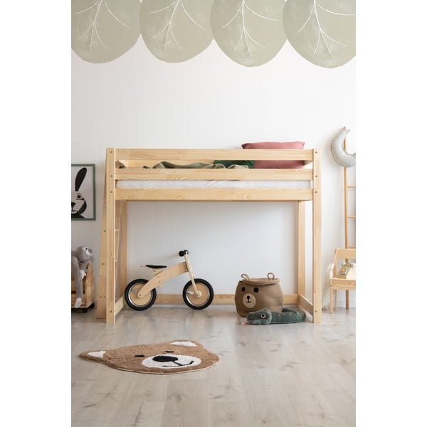 Повдигнато детско легло от борова дървесина 80x200 cm CLPBA - Adeko-image-2