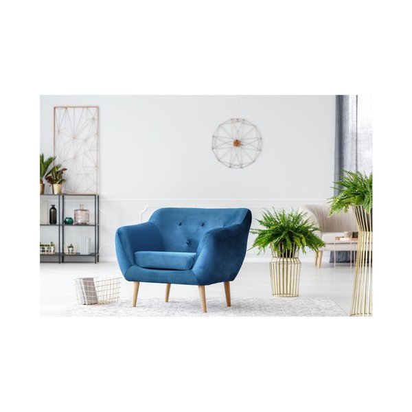 Modré křeslo Mazzini Sofas Amelie-image-3