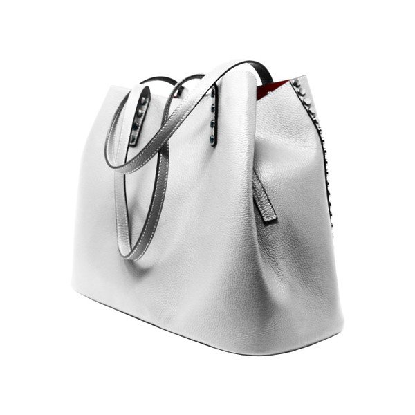 Bílá kožená kabelka Lampoo Zuna-image-2