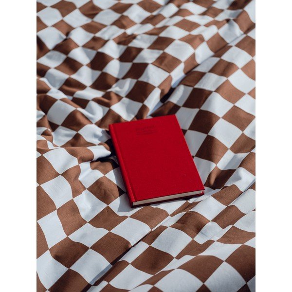 Светлосиня/кафява единична олекотена завивка от памучен сатен 140x200 cm Plu – noo.ma-image-2