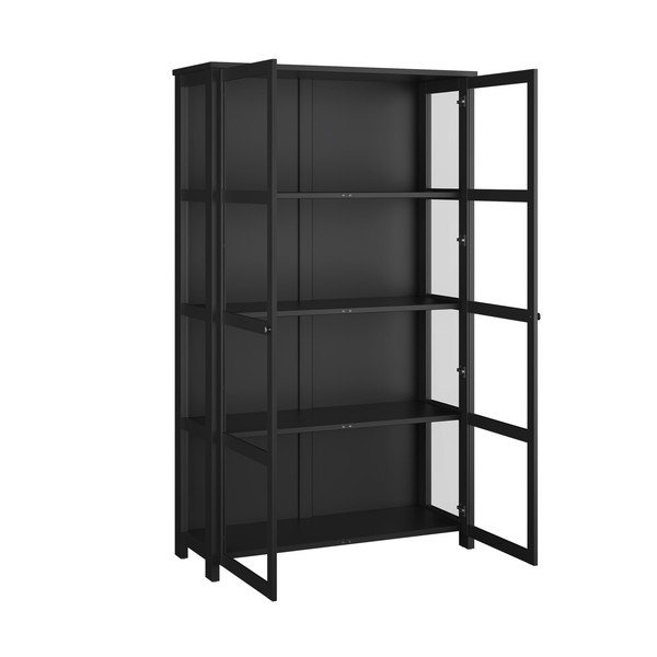 Черна витрина 124x210 cm Excellent - Tvilum-image-4