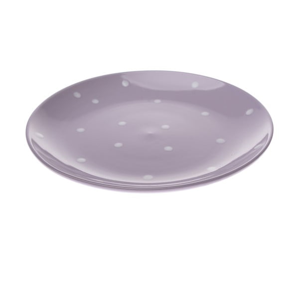 Лилава керамична чиния Dottie, ø 25 cm - Dakls