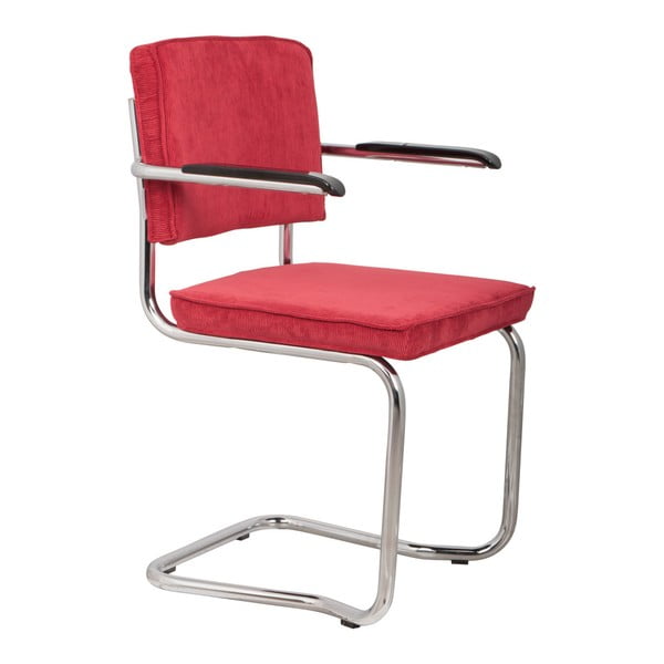 Комплект от 2 червени стола с подлакътници Ridge Kink Rib - Zuiver