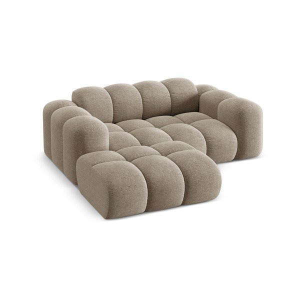 Светлокафяв шенилов ъглов диван (ляв ъгъл) Treno – Cosmopolitan Design-image-2