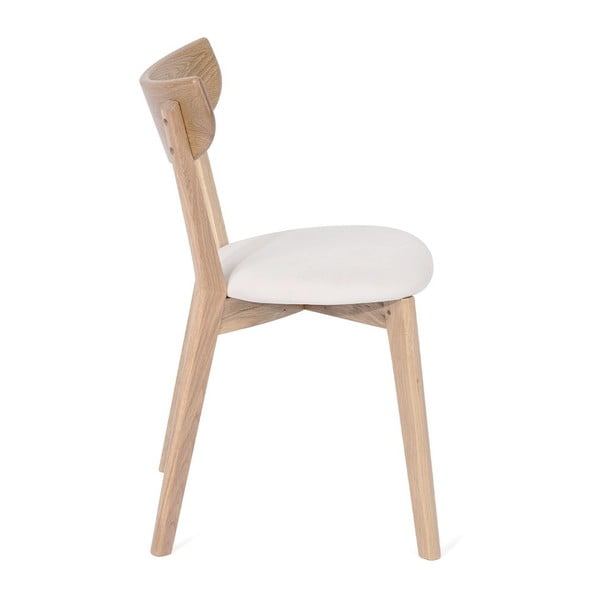 Дъбов трапезен стол с бяла седалка Arch - Bonami Essentials-image-1
