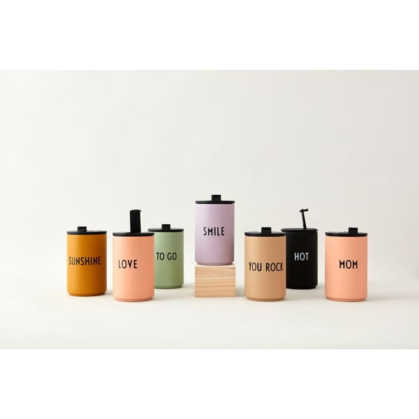 Розово-бежова термочаша 350 ml Mom - Design Letters-image-3