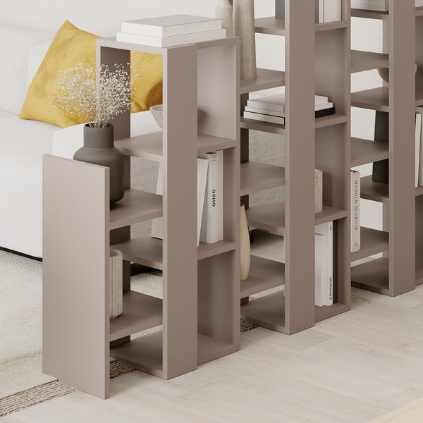 Сиво-бежов стелаж 158x151 cm Anissa – Marckeric-image-4