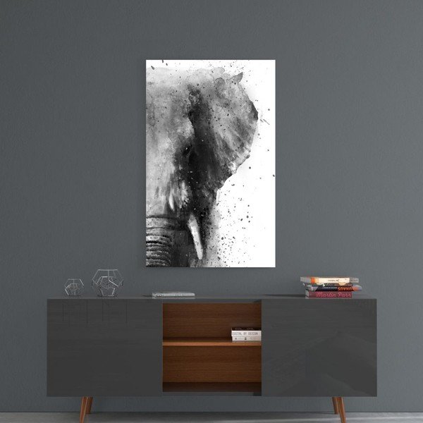 Картина върху стъкло , 46 x 72 cm Elephant - Insigne-image-1