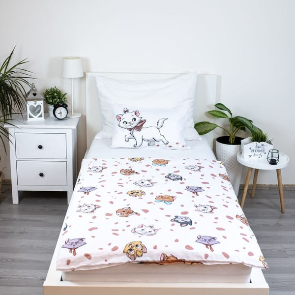 Бяло памучно детско спално бельо 100x135 cm Marie Cat "Friends" – Jerry Fabrics-image-2