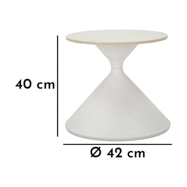 Кръгла странична масичка с керамичен плот ø 45 cm Fush – Mauro Ferretti-image-3