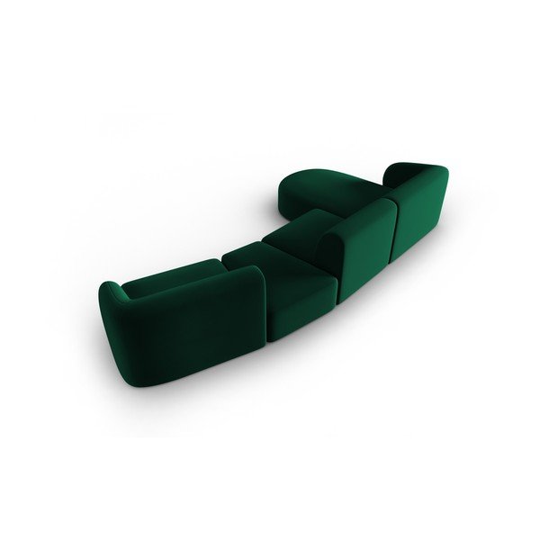 Зелен кадифен ъглов диван (ляв ъгъл) Paolo – Milo Casa-image-3