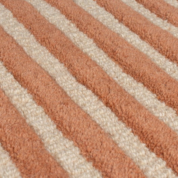 Ръчно изработен вълнен килим теракотен 200x290 cm Lozenge Terracotta – Flair Rugs-image-4