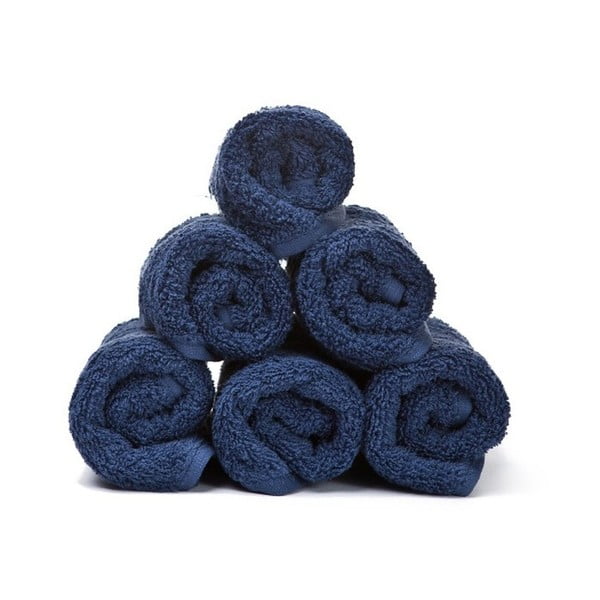 Комплект от 6 сини кърпи от чист памук Casa Di Bassi - Casa Di Bassi