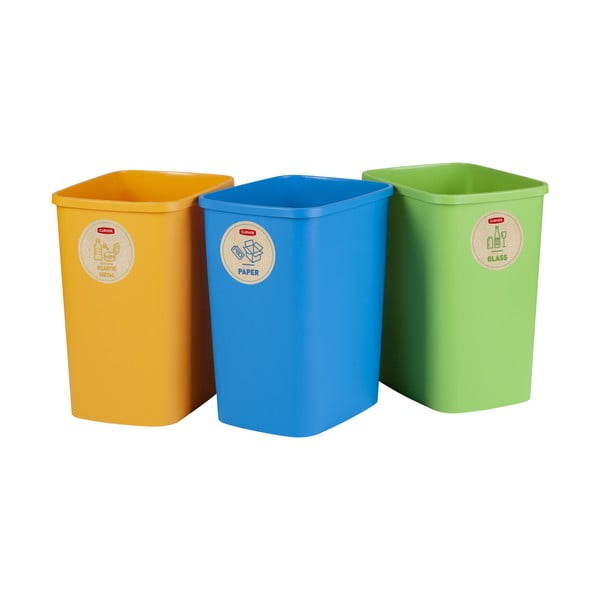 Комплект от 3 контейнера за отпадъци ECO, 25 л Eco - Curver