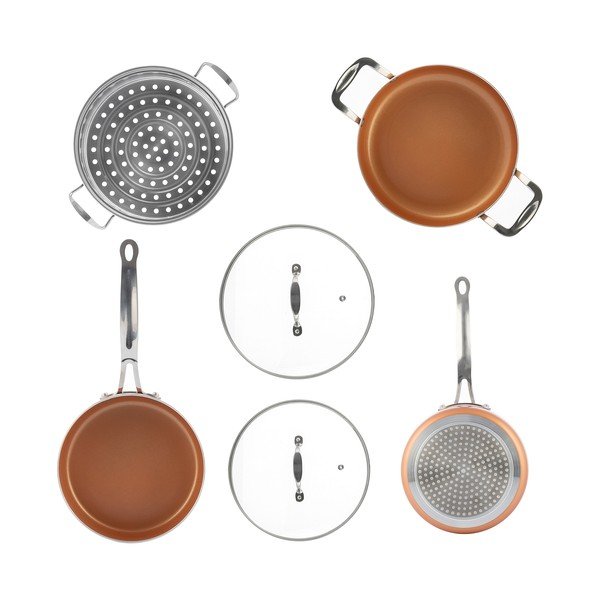 Комплект тенджери с меден ефект и пароварка - InnovaGoods-image-3