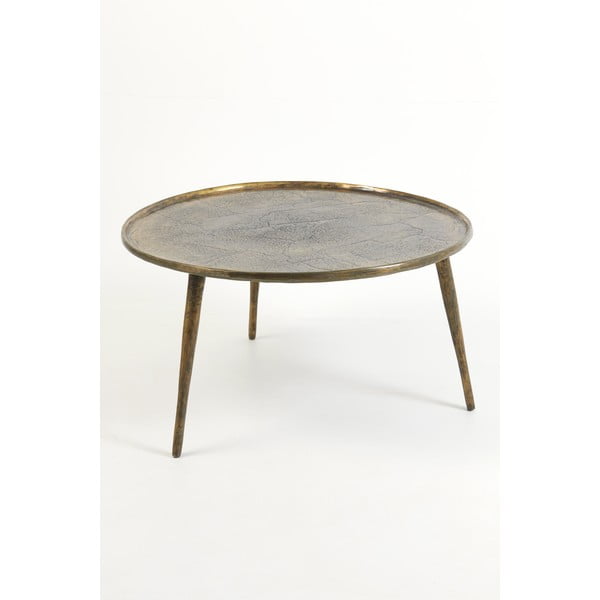 Метална кръгла масичка за кафе бронзова ø 67,5 cm Babina – Light & Living-image-3