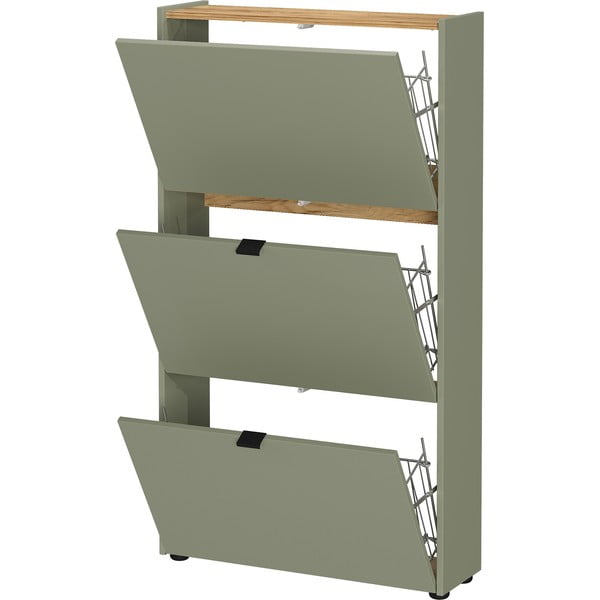 Тъмносив шкаф за обувки 71x127x22 cm Ameca – Germania-image-2