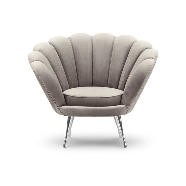 Бежово кадифено кресло Varenne - Interieurs 86-image-3