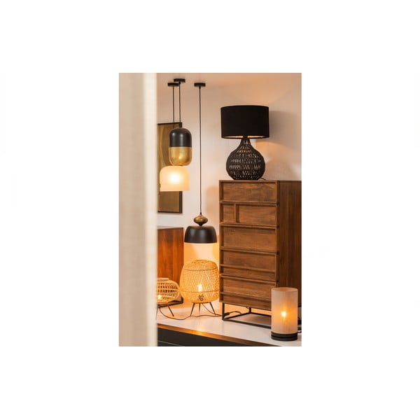 Черна висяща лампа с метален абажур ø 31 cm Linne - WOOOD-image-2