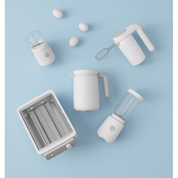Бяла пластмасова електрическа кана 1 l Foodie – RIG-TIG-image-1
