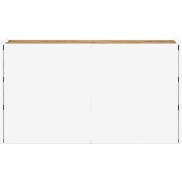 Бяло висящо шкафче от декор от дъб  93x52x29 cm Libbiano – Germania-image-3
