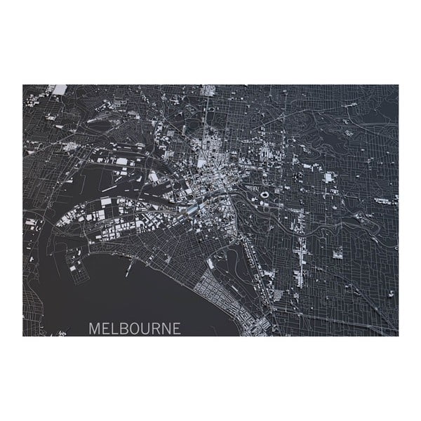 Obraz Homemania Maps Melbourne, 70 x 100 cm