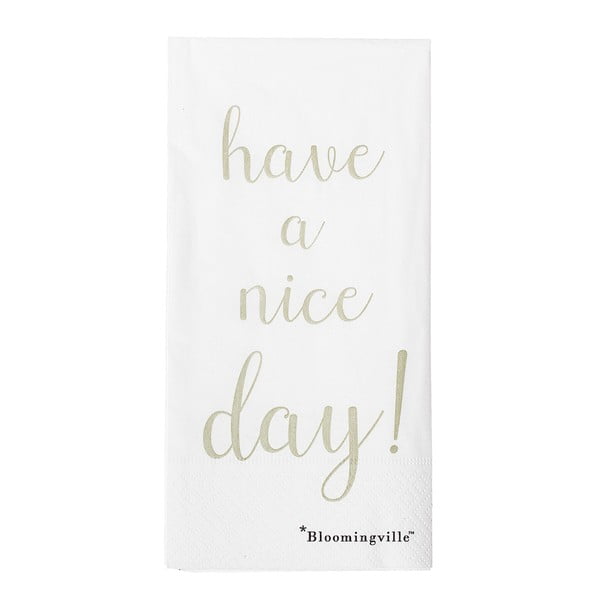 Комплект от 12 хартиени салфетки Nice Day, 40 x 40 cm - Bloomingville