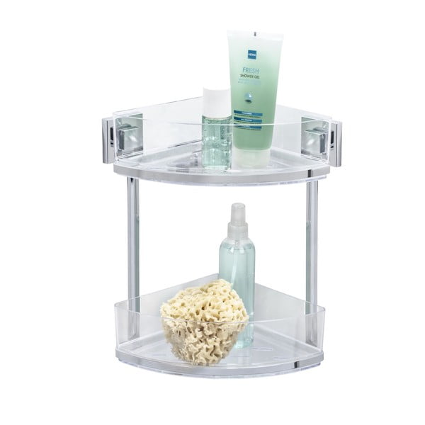 Самоносеща ъглова етажерка Vacuum-Loc на две нива, 19,5 x 28 cm - Wenko-image-2