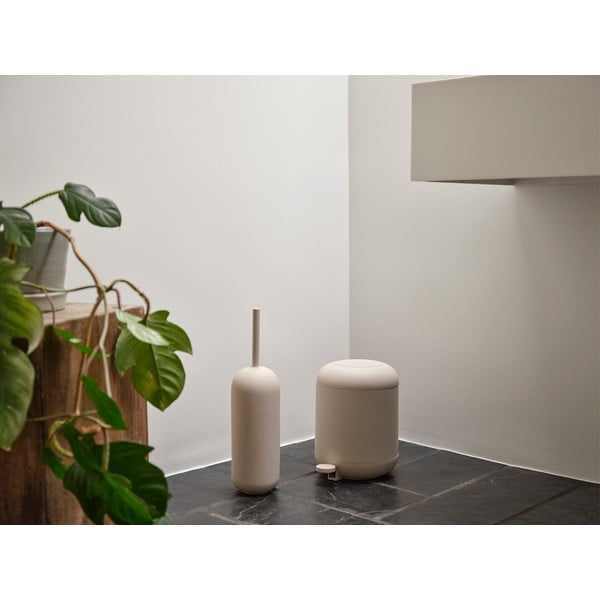 Бежово пластмасово кошче за боклук с педал 4 l Sensu – Zone-image-1