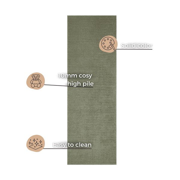 Тъмнозелена покривка , 80 x 250 cm Supersoft - Mint Rugs-image-4