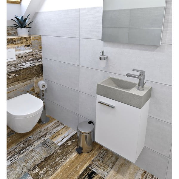 Светлосив бетонен малък умивалник 40x22 cm Crest – Sapho-image-3