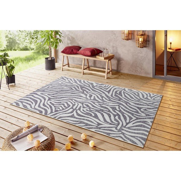 Сив и бежов килим на открито , 160 x 230 cm Cebra - NORTHRUGS-image-1