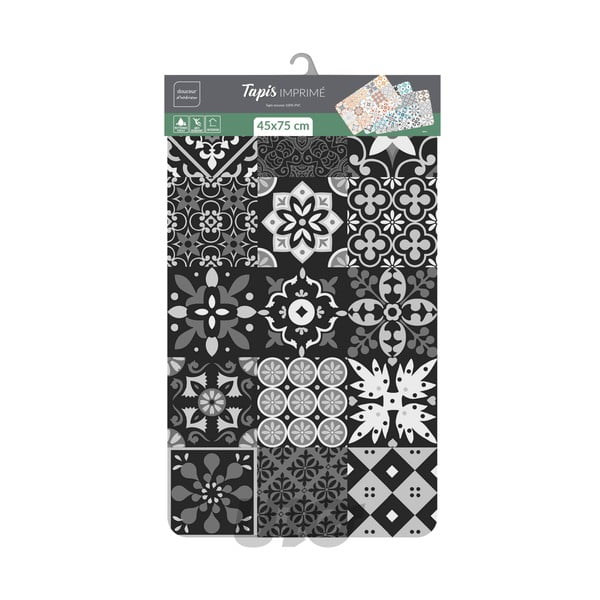 Черен килим от PVC  45x75 cm Salou – douceur d'intérieur-image-1