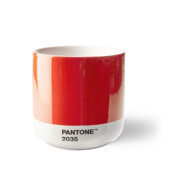 Червена порцеланова чаша за капучино 175 ml Red 2035 – Pantone