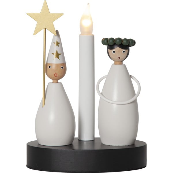 Черно-бяла светлинна украса с коледен мотив Christmas Joy - Star Trading