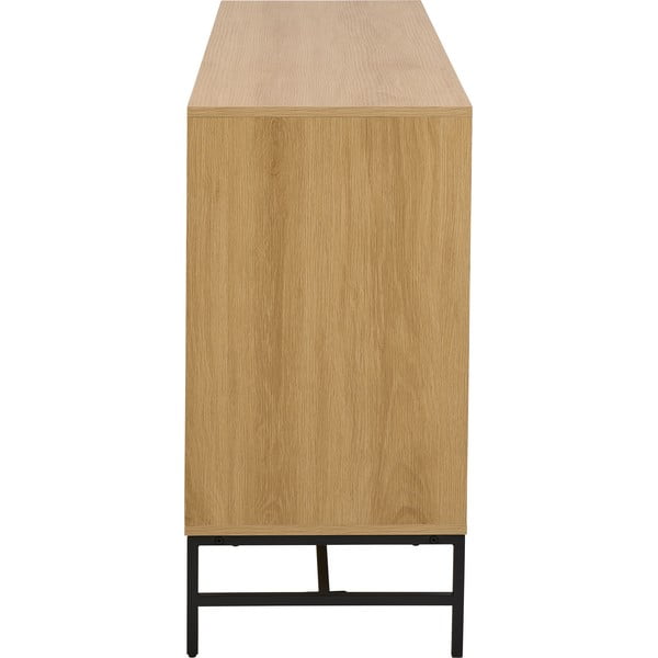 Скрин от дъбов декор  в естествен цвят 158x80x40 cm Albany  – Actona-image-3