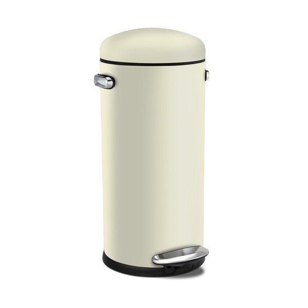 Krémový pedálový koš simplehuman Retro, 30 l 