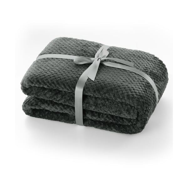 Тъмно сиво одеяло от микрофибър , 200 x 150 cm Henry - DecoKing