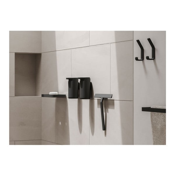 Черен метален дозатор за сапун, монтиран на стена, 200 ml Rim - Zone-image-1