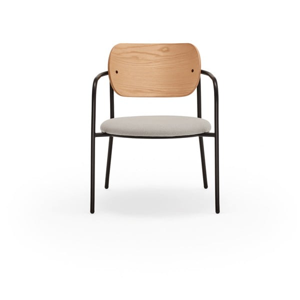 Сив трапезен стол в дъбов декор Eclipse - Teulat-image-2