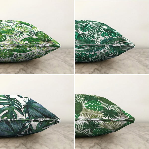 Комплект от 4 калъфки за възглавници Summer Jungle, 55 x 55 cm - Minimalist Cushion Covers-image-1