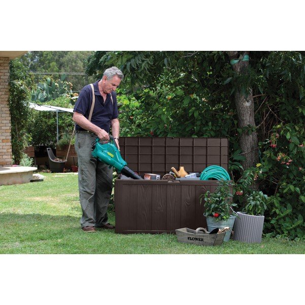 Тъмнокафява пластмасова градинска кутия за съхранение Sherwood – Keter-image-2