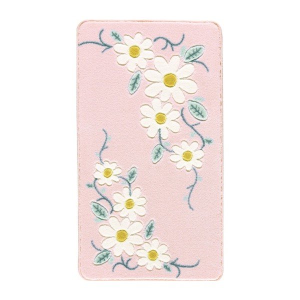 Růžová předložka do koupelny Confetti Bathmats Margherita, 80 x 140 cm-image-1