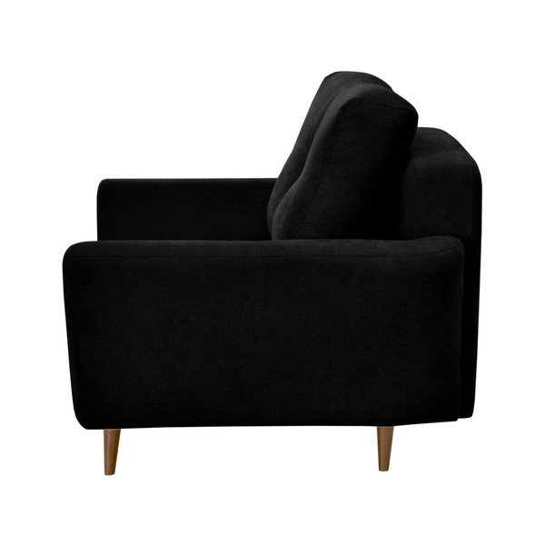 Černé křeslo se světlými nohami Mazzini Sofas Flower-image-2