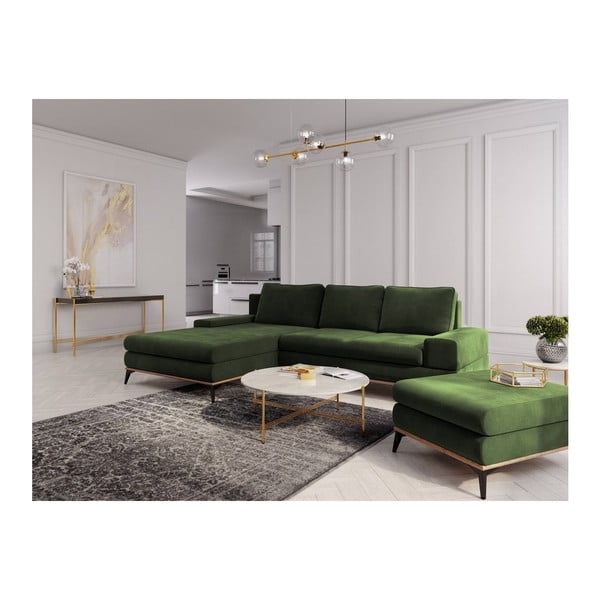 Бутилиран зелен пуф Planet - Windsor & Co Sofas-image-2
