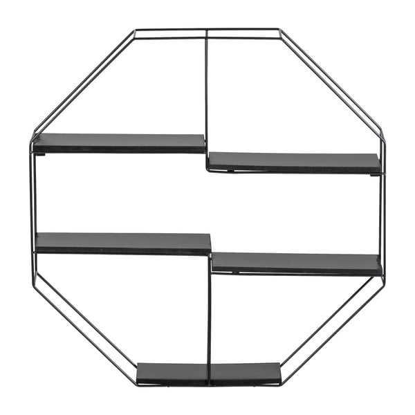 Черен двуетажен метален рафт 58 см Industrial – Wenko