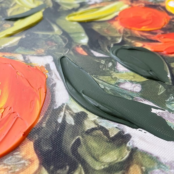 Картина с ръчно рисувани елементи 70x100 cm Oranges – Styler-image-4